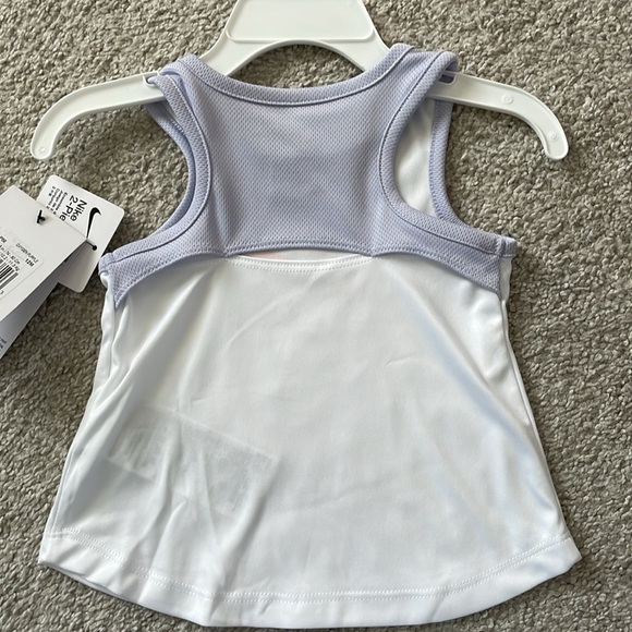 Nike Dri-Fit infant girls lavender & white 2pc mesh shorts & tank top set NWT - Picture 4 of 6